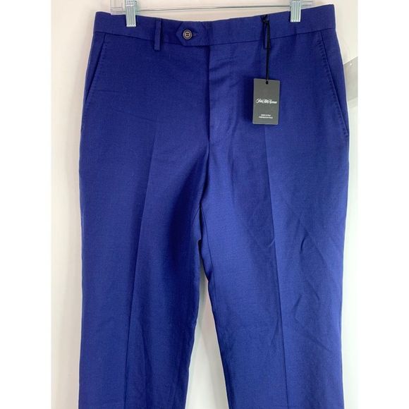 Men’s Saks fifth Avenue dress pants size 33 bright blue NWT $425 6143 - Picture 3 of 11